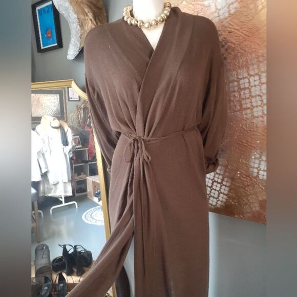 Zara Wool Blend Long Wrap Style Cardigan - Picture 14 of 16